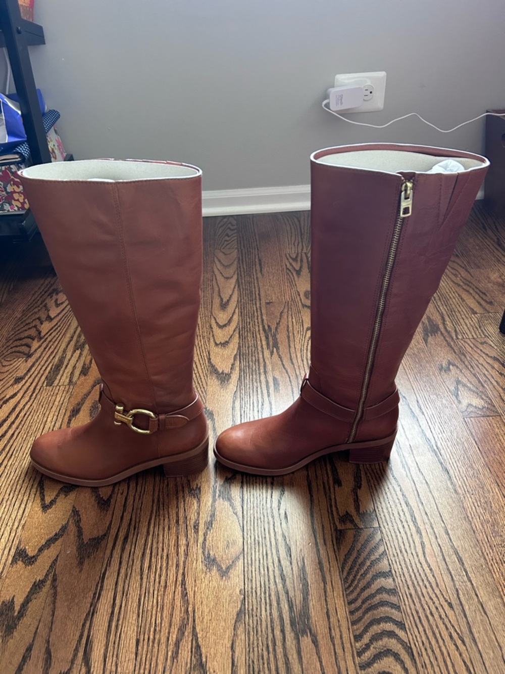 Coach Saddle Leather Tall Boots - Picture 6 of 15